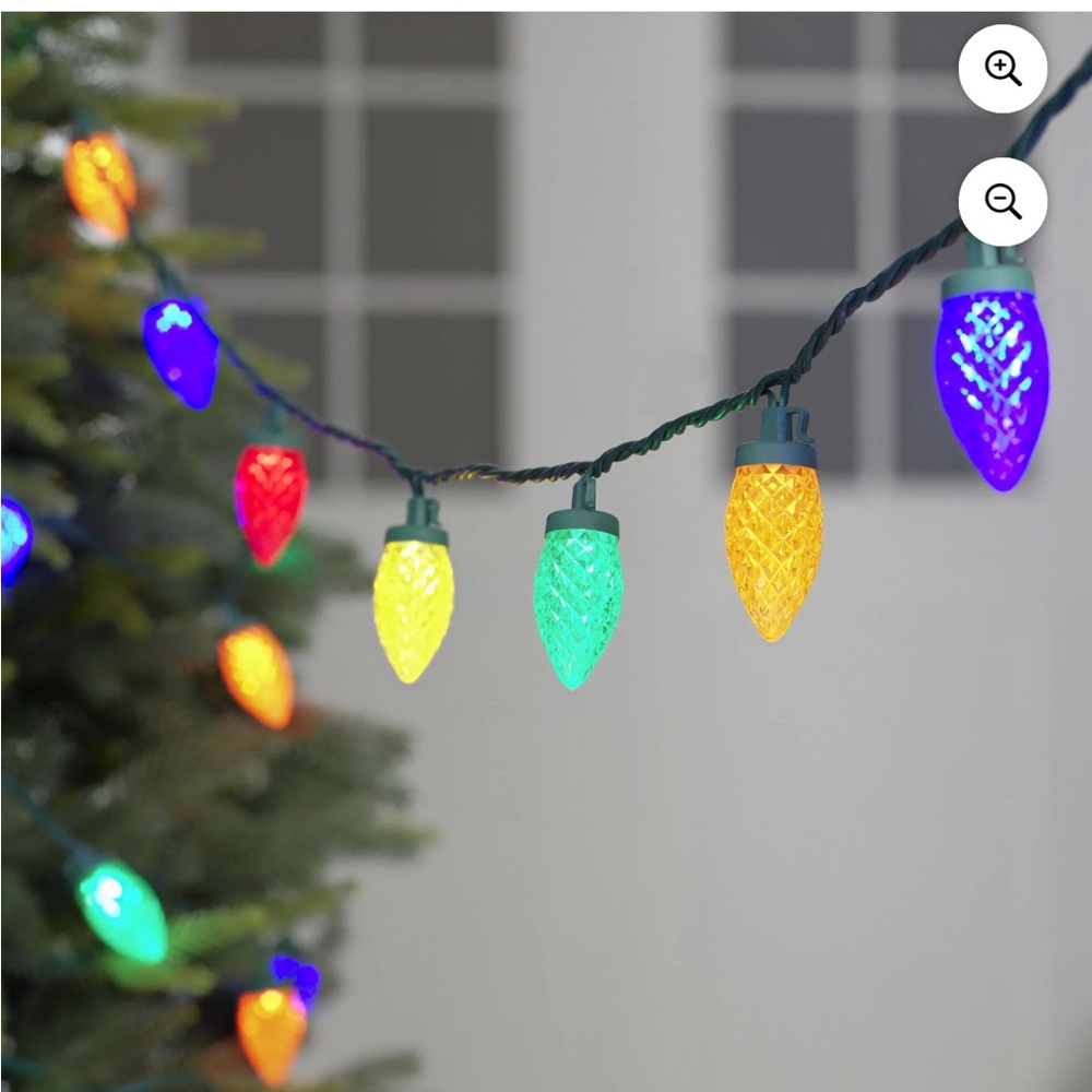 Holiday Time Set of 100 Multicolor C9 Lights, 59.6 Ft length